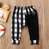 Kid Baby Boy Fashion Plaid Panty Harem Pants Trousers