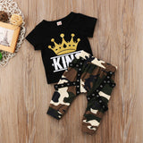 Kid Baby Newborn Boy Camo Outfits 2 Pcs Sets