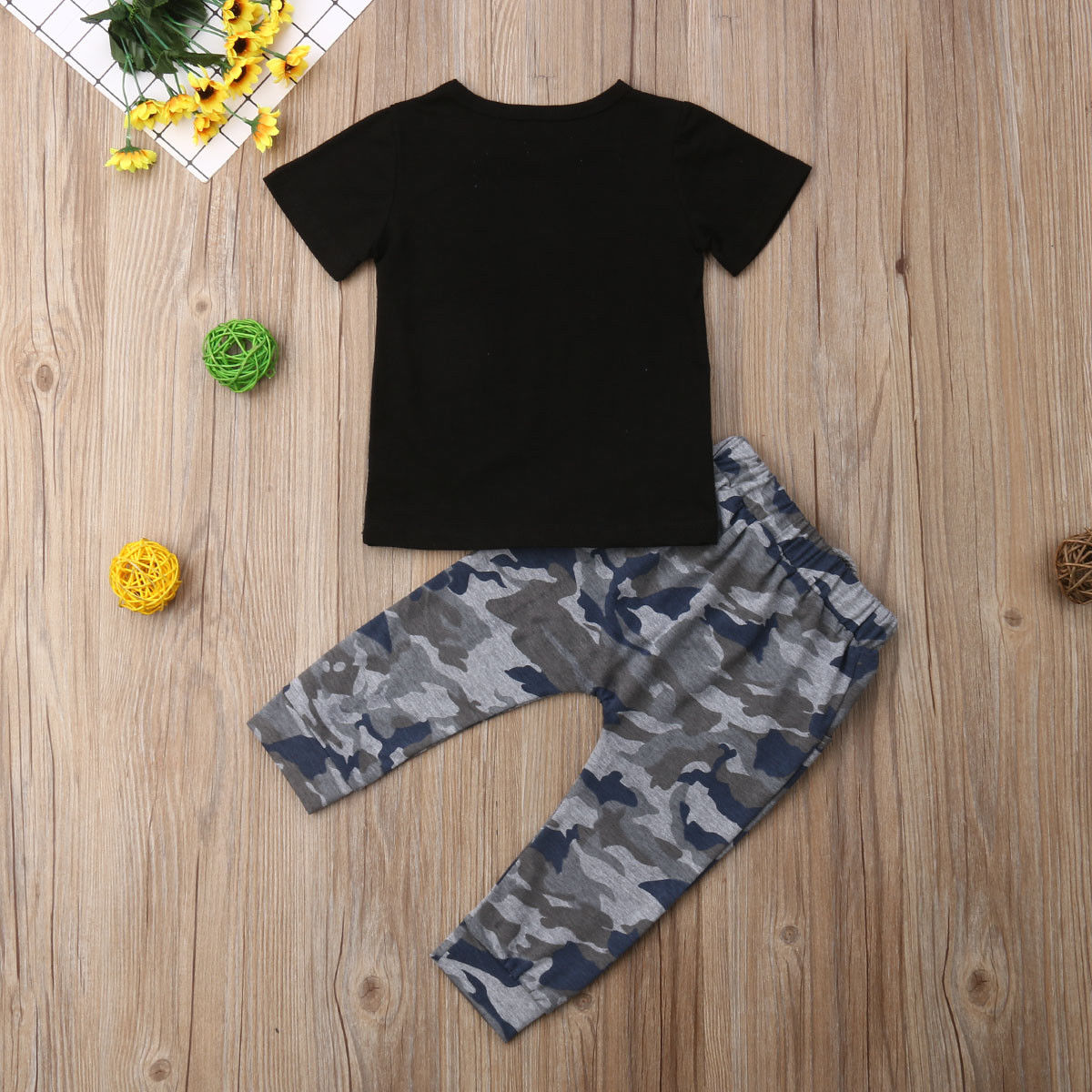 Kid Baby Boy Camouflage Summer Tracksuit Outfit 2 Pcs Sets