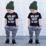 Kid Baby Boy Camouflage Summer Tracksuit Outfit 2 Pcs Sets