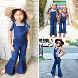 Kid Baby Girl Denim Strap Bib Pants Jumpsuit Playsuit