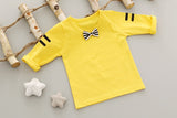Baby Girl Set Spring Suit Long Sleeved Tops + Stripe Strap 2 Pcs