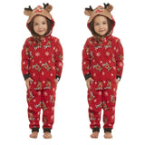 Christmas Family Matching Pajamas Hooded Jumper Sleepwear