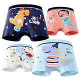 Kid Soft Cotton Boxers Underwear Shorts Cute Breathable 4 Pieces/Lot