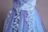 Kid Girls Gradient Flying Sleeve Princess Birthday Party Gown Flower Dress