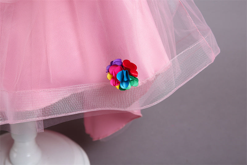 Kid Girl Princess Party Wedding Lace Flower Birthday Dresses