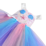 Sequin Princess Ariel Dress Girls Birthday Party Mermaid  Shell Starfish Dresses - honeylives