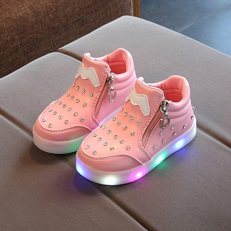 Boy Girl Luminous Sneakers with Lights Shoes