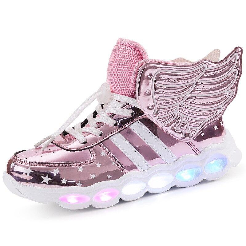 Boy Girl Non-slip Glowing Sneakers Led Light Up Shoes