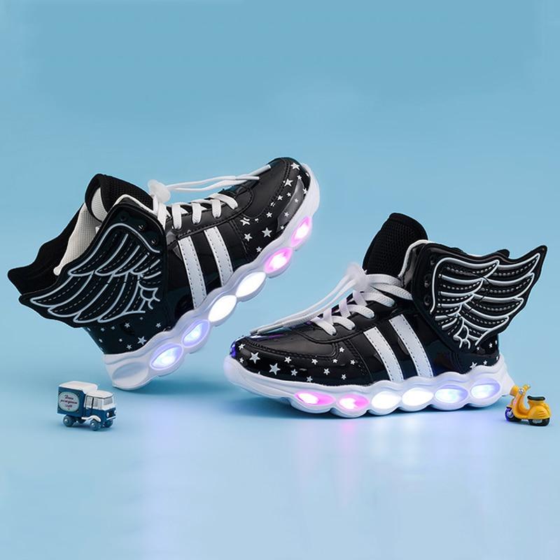 Boy Girl Non-slip Glowing Sneakers Led Light Up Shoes