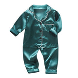 Toddler Baby Boys Long Sleeve Solid Tops+Pants Pajamas Sleepwear Outfits - honeylives