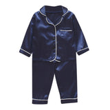 Toddler Baby Boys Long Sleeve Solid Tops+Pants Pajamas Sleepwear Outfits - honeylives