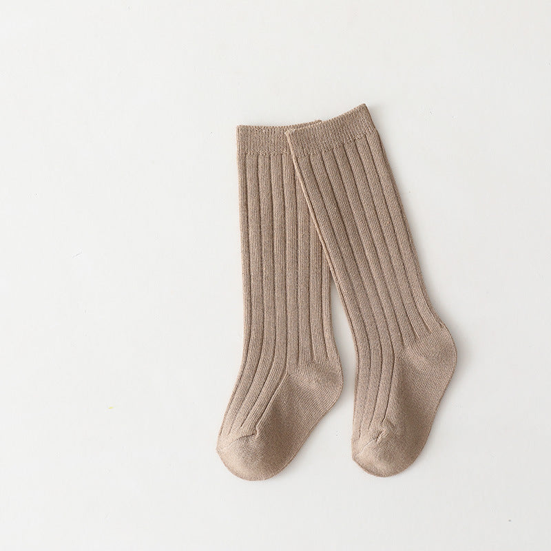 Kids Baby Cotton Breathable Stripe Soft  Knee High Long Socks