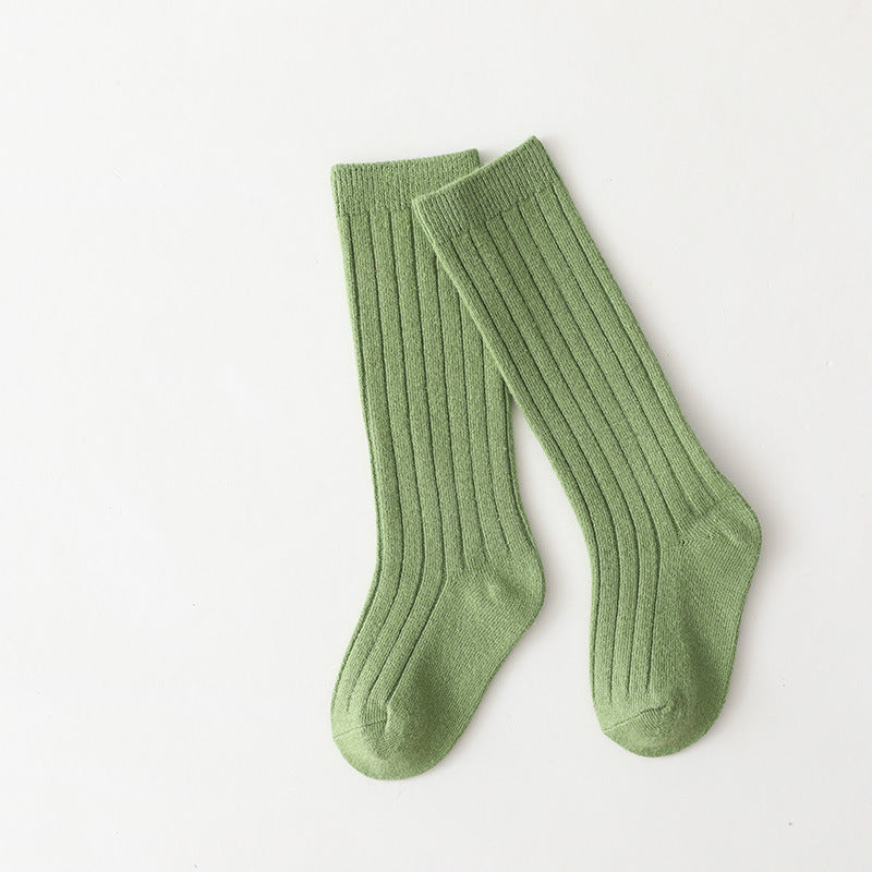 Kids Baby Cotton Breathable Stripe Soft  Knee High Long Socks