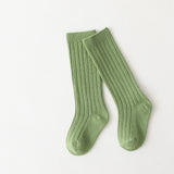 Kids Baby Cotton Breathable Stripe Soft  Knee High Long Socks