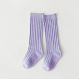 Kids Baby Cotton Breathable Stripe Soft  Knee High Long Socks
