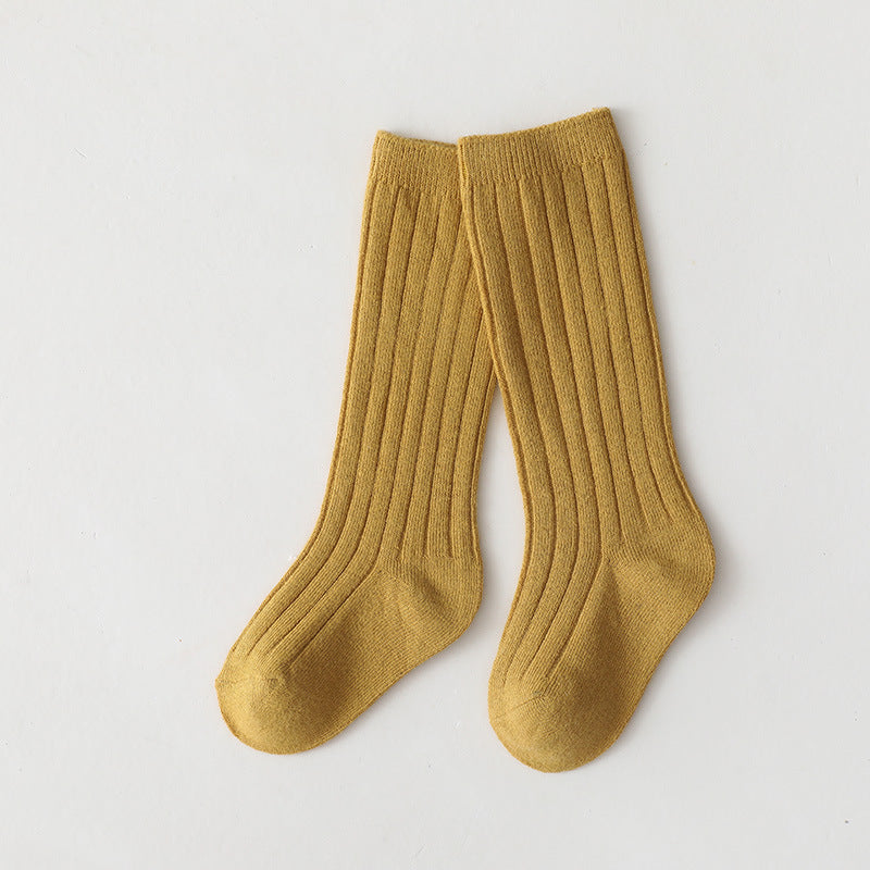 Kids Baby Cotton Breathable Stripe Soft  Knee High Long Socks