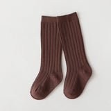 Kids Baby Cotton Breathable Stripe Soft  Knee High Long Socks