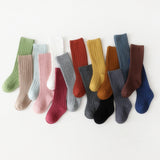 Kids Baby Cotton Breathable Stripe Soft  Knee High Long Socks