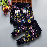 Baby Jungen Mädchen Druck Tinte Anzüge 2 Teile/sätze Trainingsanzüge