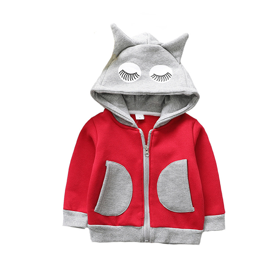 Kid Baby Girl Bunny Zipper Dinosaur Cartoon Coat