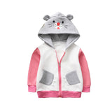 Kid Baby Girl Bunny Zipper Dinosaur Cartoon Coat