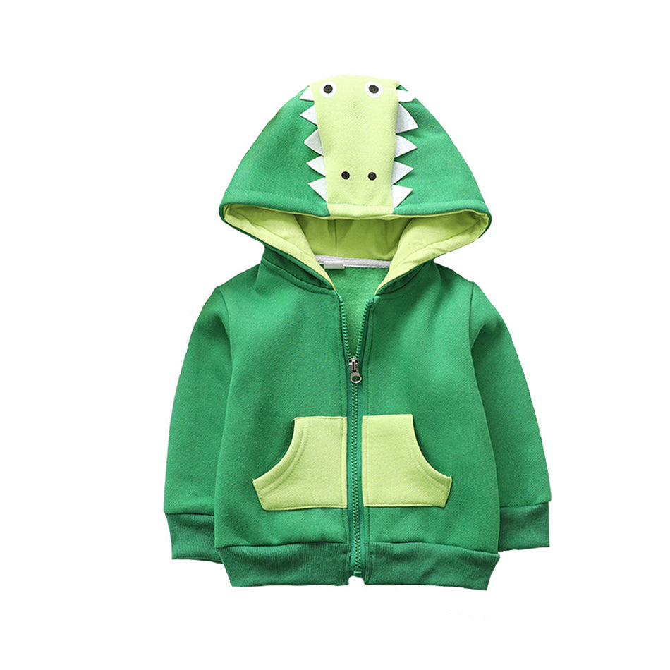 Kid Baby Girl Bunny Zipper Dinosaur Cartoon Coat