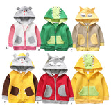 Kid Baby Girl Bunny Zipper Dinosaur Cartoon Coat
