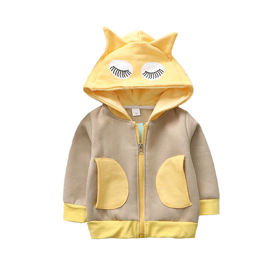 Kid Baby Girl Bunny Zipper Dinosaur Cartoon Coat