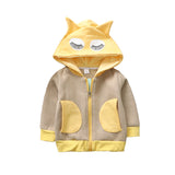 Kid Baby Girl Bunny Zipper Dinosaur Cartoon Coat