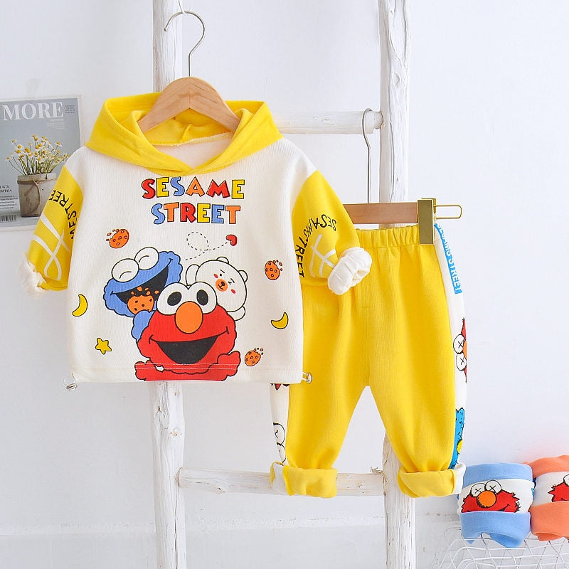 Baby Boys Girls Casual Suit Cartoon Tops+Bottoms 2pcs/sets