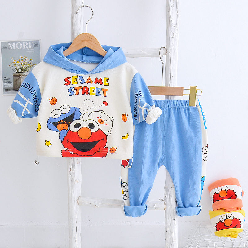 Baby Boys Girls Casual Suit Cartoon Tops+Bottoms 2pcs/sets