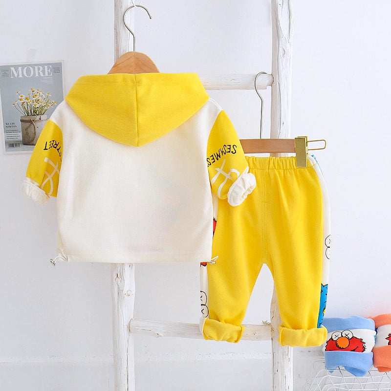 Baby Boys Girls Casual Suit Cartoon Tops+Bottoms 2pcs/sets
