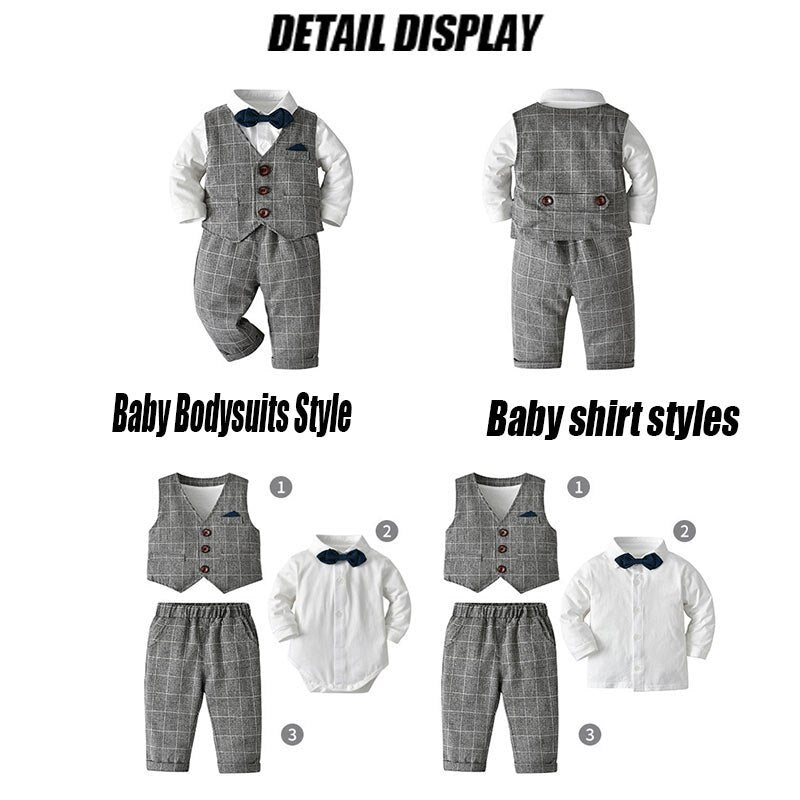 Infant Baby Boy Sets Spring Autumn Birthday Suits 2 Pcs Sets