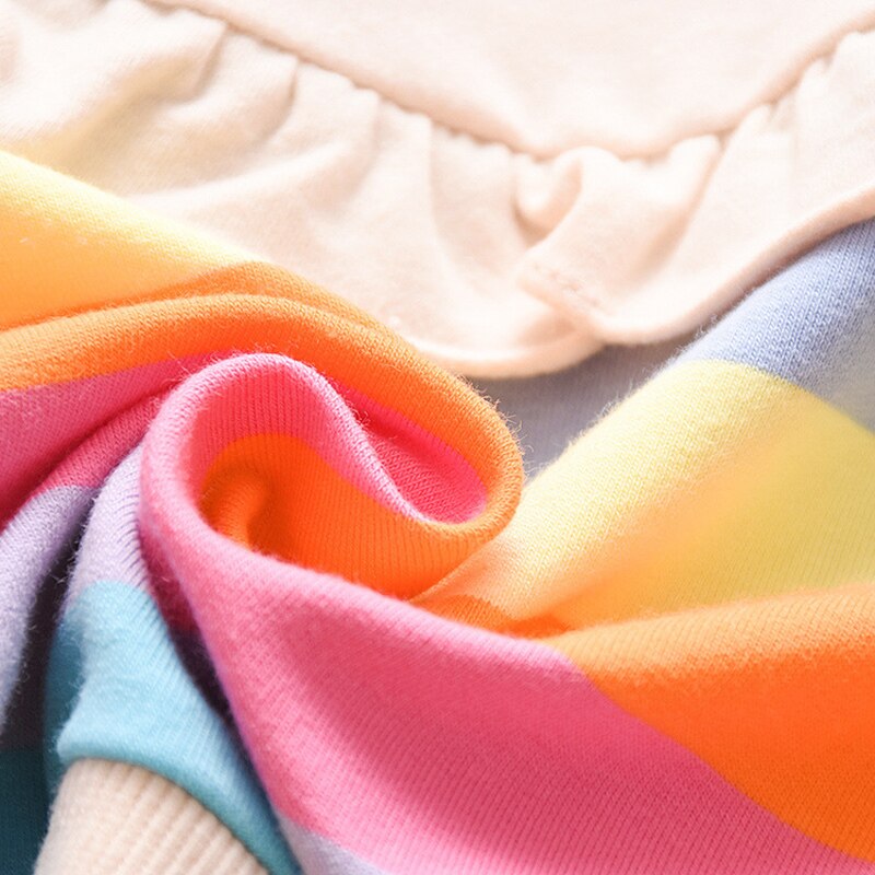 Baby Girl Sweatshirt Rainbow Striped Shirt 0-5 Years