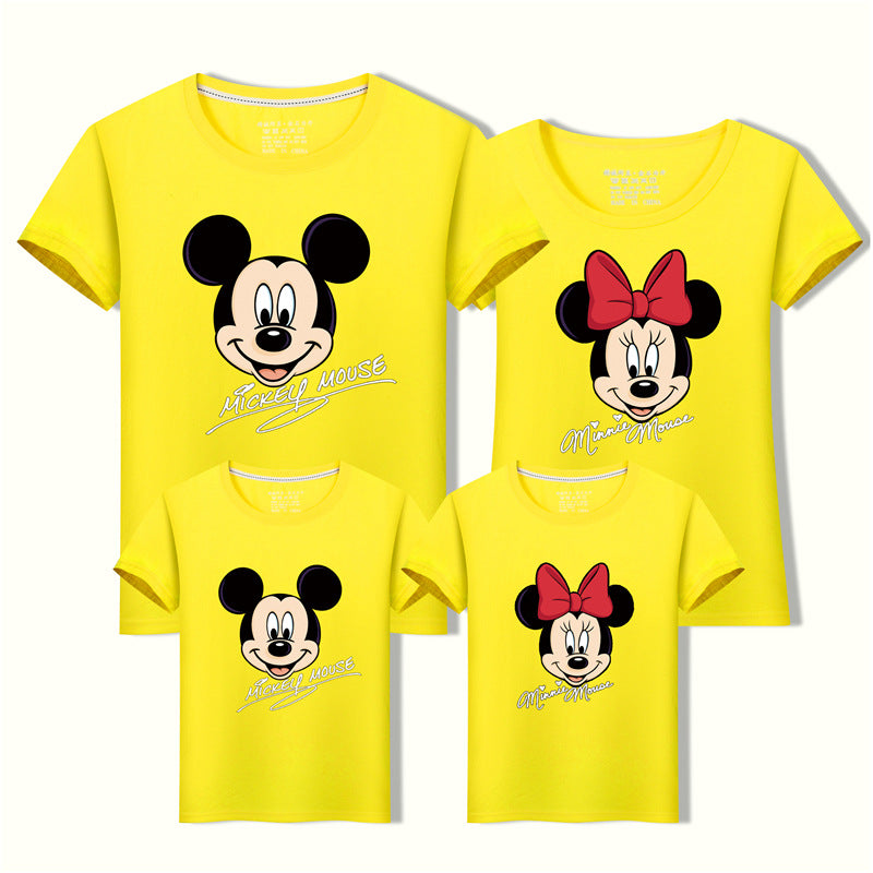Family Matching Outfit Mickey Minnie Mouse Summer T-Shirt Tops