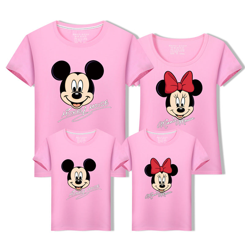Family Matching Outfit Mickey Minnie Mouse Summer T-Shirt Tops