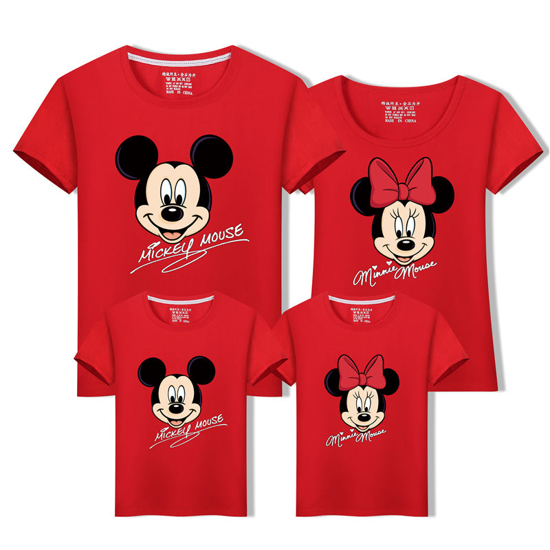 Family Matching Outfit Mickey Minnie Mouse Summer T-Shirt Tops