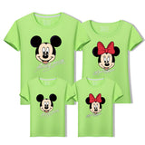 Family Matching Outfit Mickey Minnie Mouse Summer T-Shirt Tops