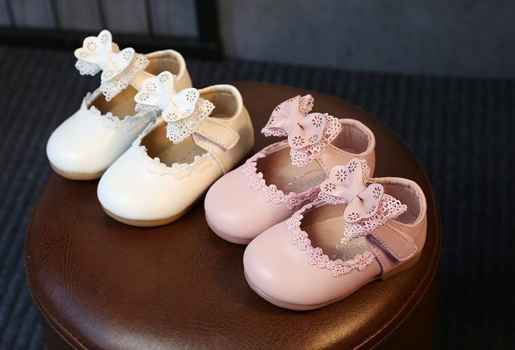 Baby Girl Bow Tie Toddlers with Soft Soles Shoes