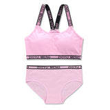 Kid Girls Training Bra Vest Sport Underwear Teen Sets 2 Pcs