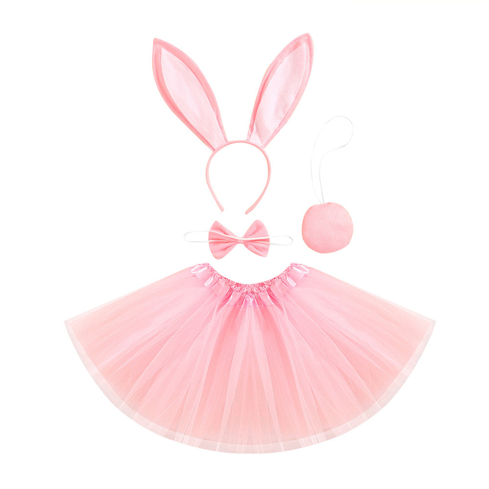 Kid Girl Cute Photography Easter Rabbit Tutu Skirts 2 Pcs
