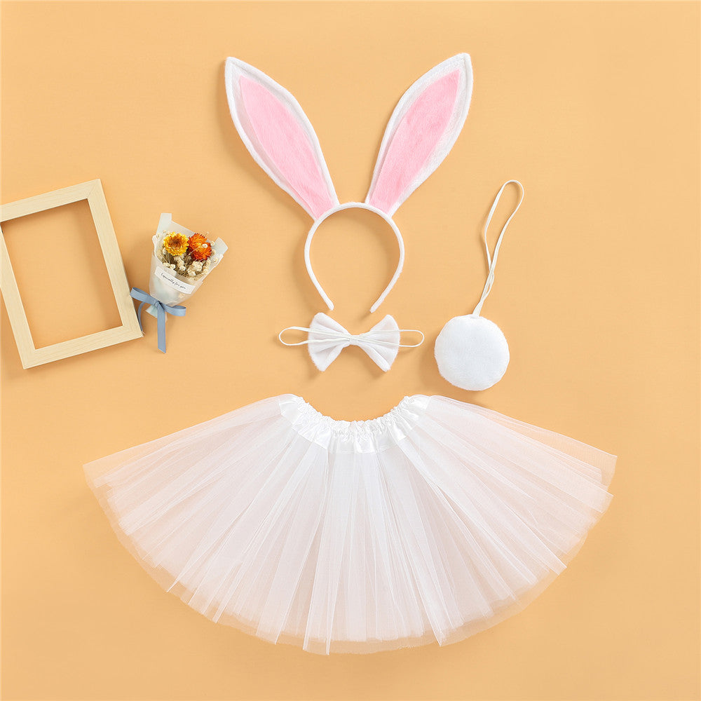 Kid Girl Cute Photography Easter Rabbit Tutu Skirts 2 Pcs