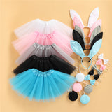 Kid Girl Cute Photography Easter Rabbit Tutu Skirts 2 Pcs