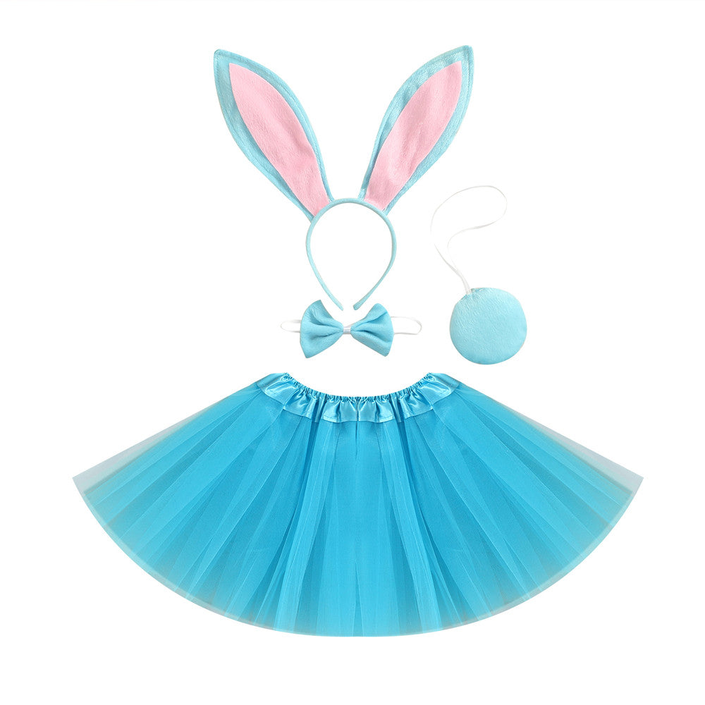 Kid Girl Cute Photography Easter Rabbit Tutu Skirts 2 Pcs