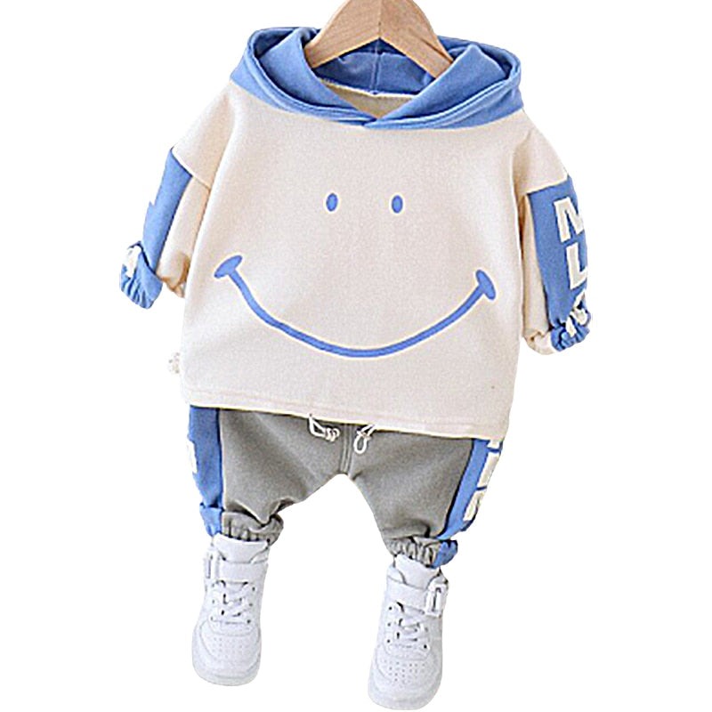 Toddler Boys Sets Plush Warm Tops+ Bottoms 2 Pcs