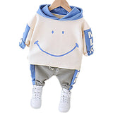 Toddler Boys Sets Plush Warm Tops+ Bottoms 2 Pcs