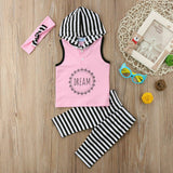 Kids Baby Girl Casual Striped Outfit 2 Pcs Sets