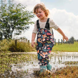 Toddler Kids Boys Girls Rain Dungarees Windproof Mud Jumpsuit Pants