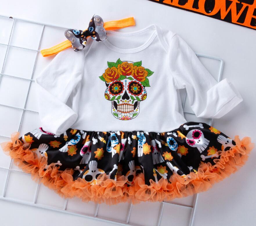 Toddler Baby Girl Rompers Tutu Party Costume Halloween Chirstmas with Headband